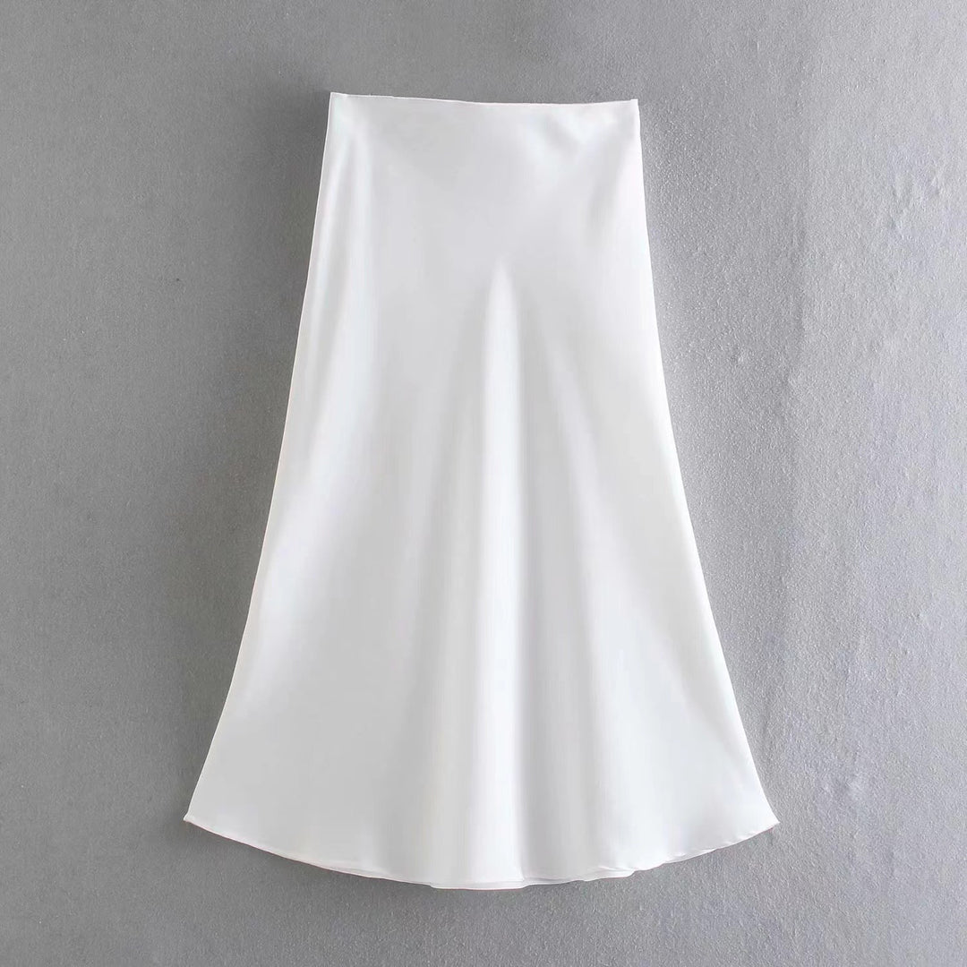 Damen Maxi-Rock aus fließendem Stoff mit elegantem Fall R&B