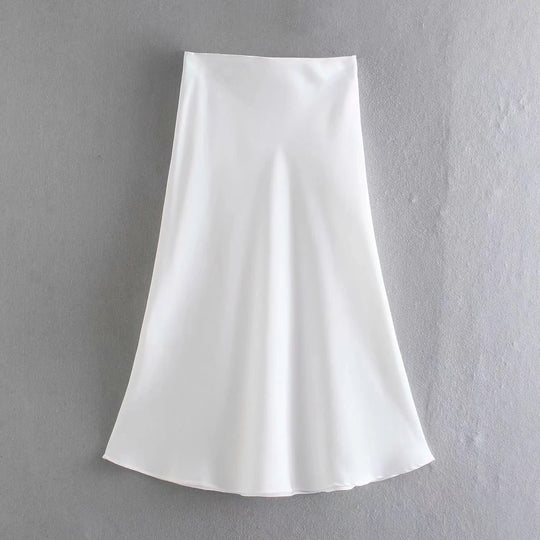 Damen Maxi-Rock aus fließendem Stoff mit elegantem Fall R&B