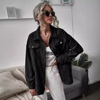 Damen Cordjacke mit modernem Schnitt und praktischen Taschen R&B