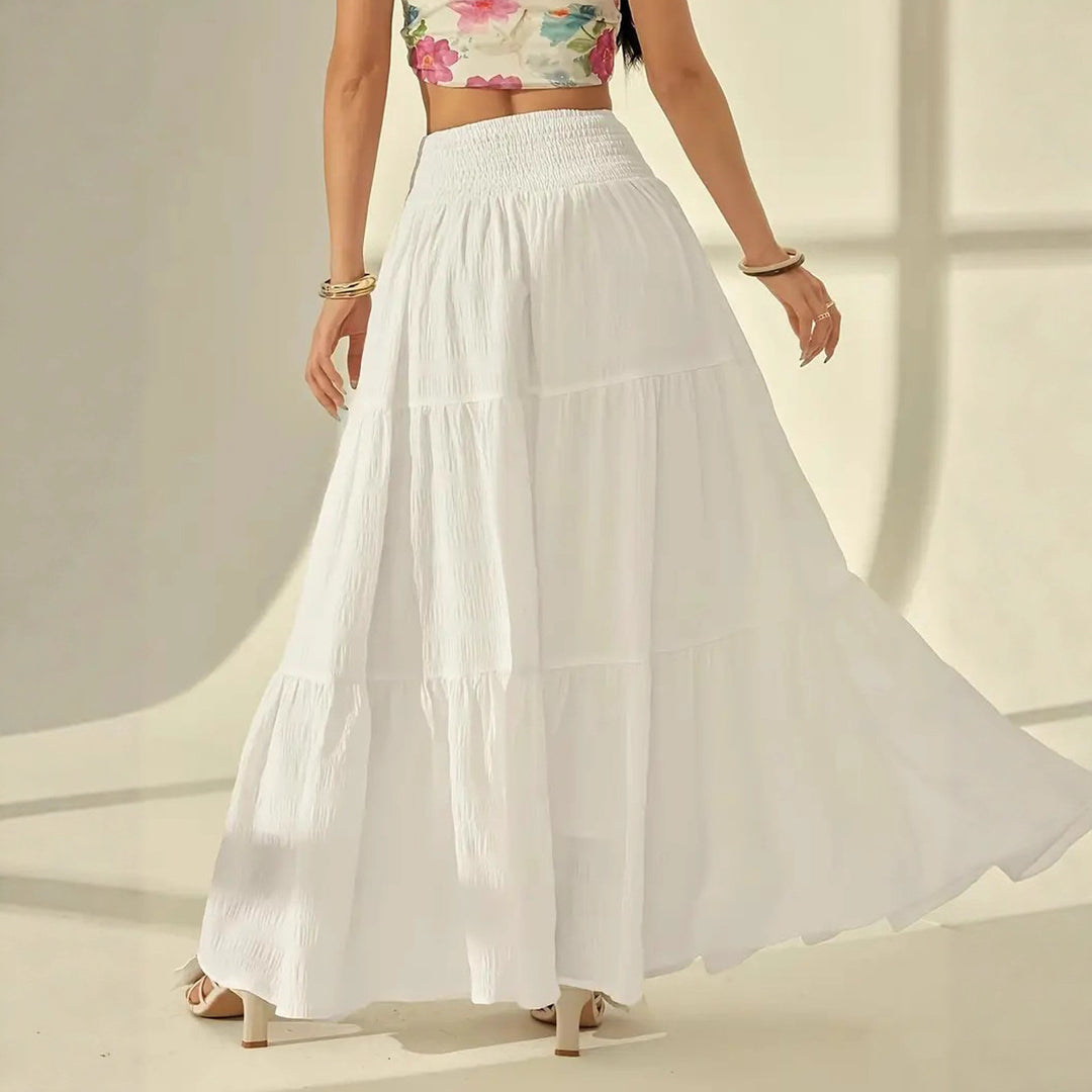 Damen Maxi-Rock mit voluminösem Schichten-Design R&B