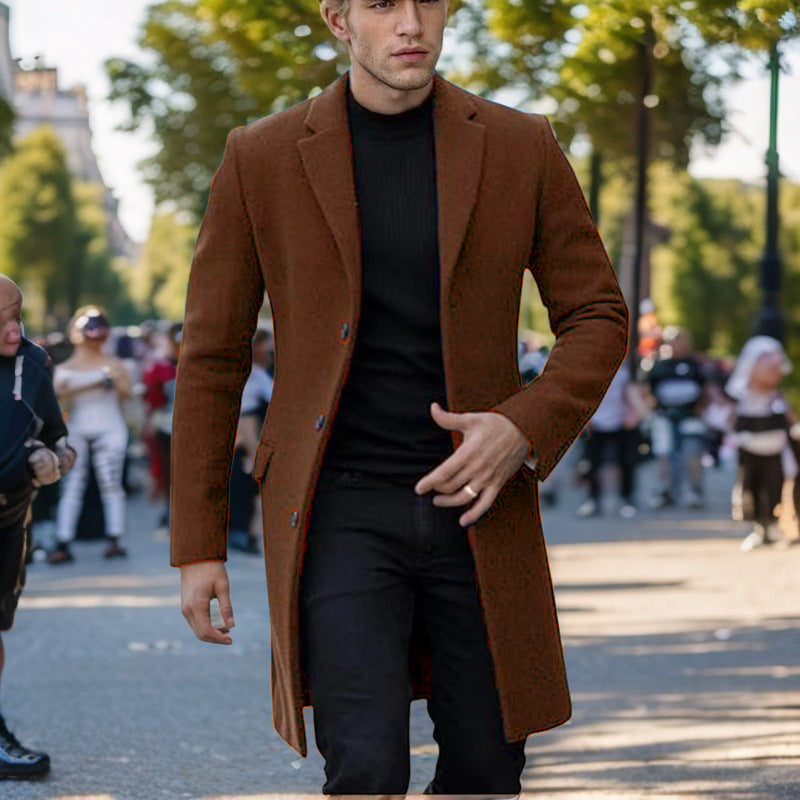 Herren eleganter einfacher Mantel R&B