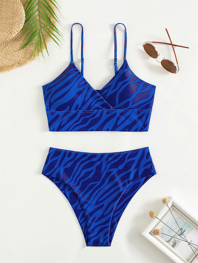Damen Bikini-Set mit modernem Wickeldesign und hohem Beinausschnitt R&B