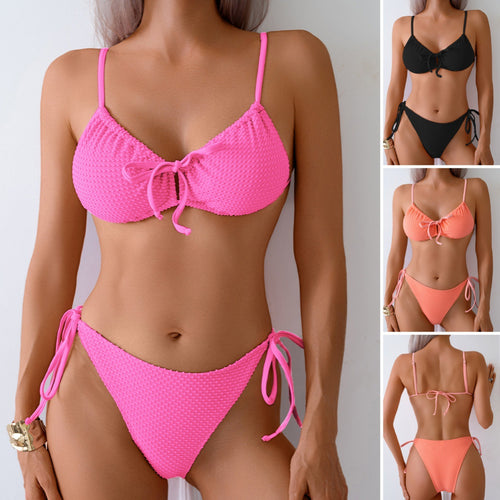Damen Triangel-Bikini mit verspielten Bindebändern R&B