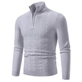 Herren Strickpullover mit modernem Stehkragen und strukturierter Fläche