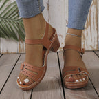 Damen Komfortable Sandalen mit verstellbaren Riemen R&B