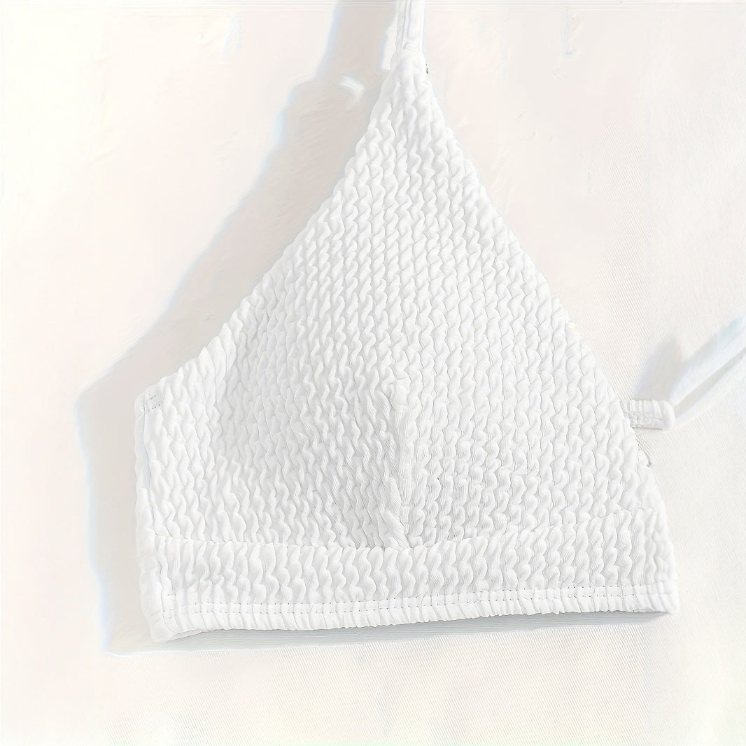 Damen Triangle-Bikini mit Struktur und schmalen Trägern R&B