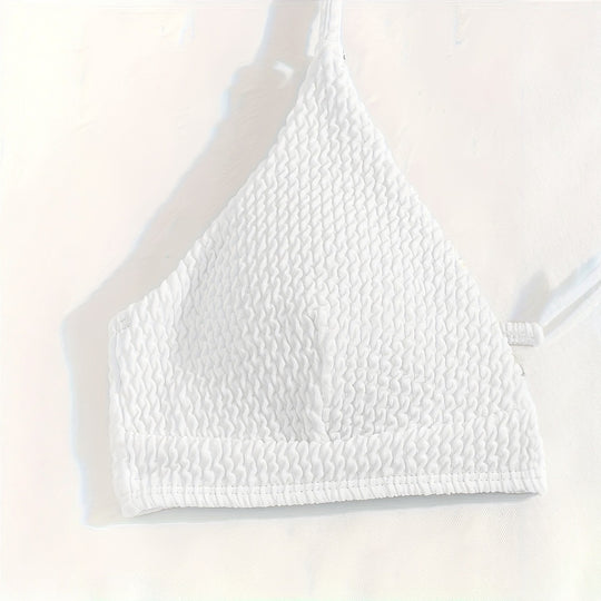 Damen Triangle-Bikini mit Struktur und schmalen Trägern R&B