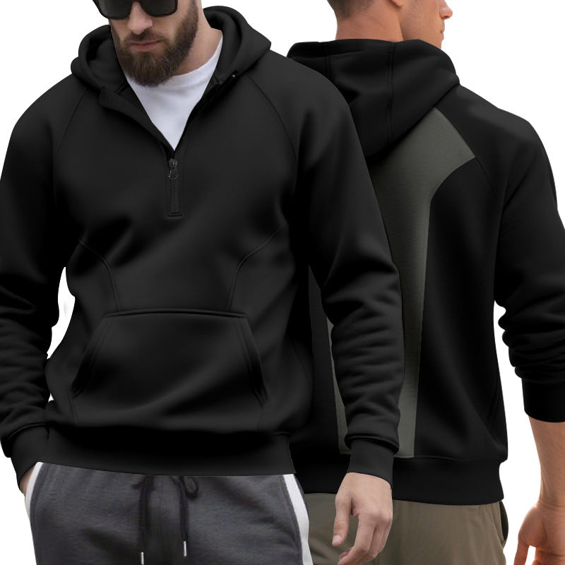 Herren Kapuzensweater mit Reißverschluss und praktischer Kängurutasche R&B
