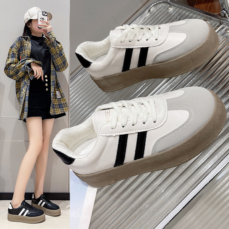 Damen Plattform Sneakers mit modischem Obermaterial und verstärkter Dämpfung R&B
