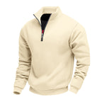 Herren Sweatpullover mit halbem Reißverschluss und atmungsaktiver Struktur R&B