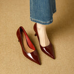 Damen elegante spitze Pumps mit komfortablem Absatz