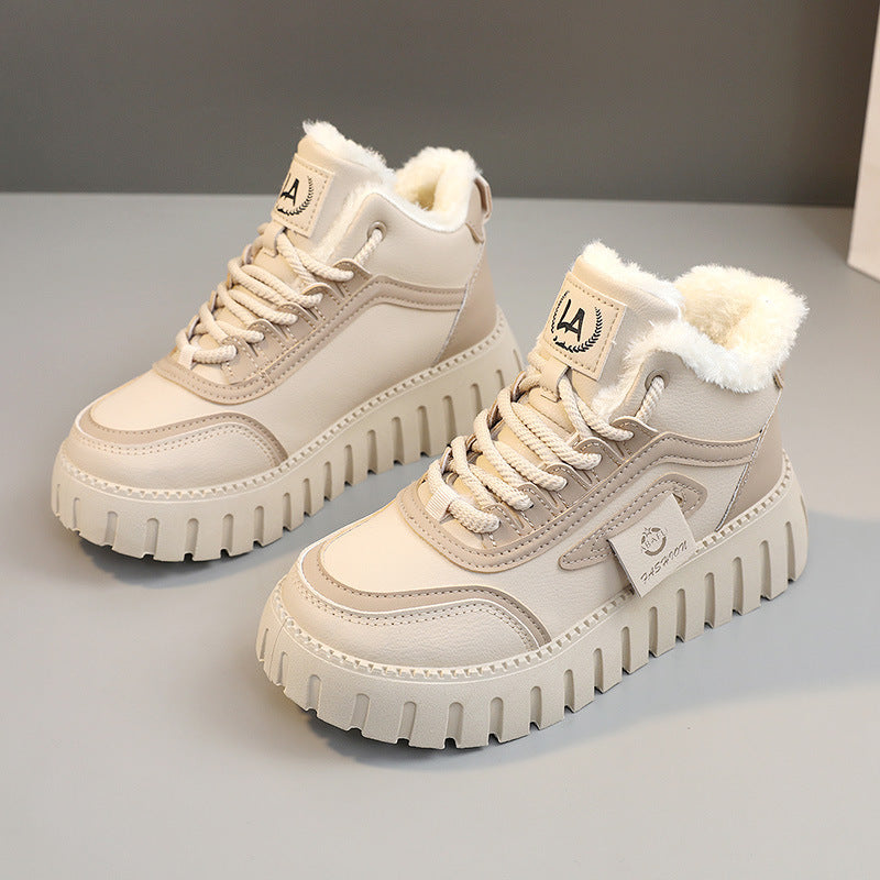 Damen Sportliche High-Top Sneakers mit gefüttertem Innenfutter und rutschfester Laufsohle R&B