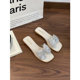 Damen Riemchen-Sandalen mit glamourösen Schleifen und Strass-Applikationen R&B
