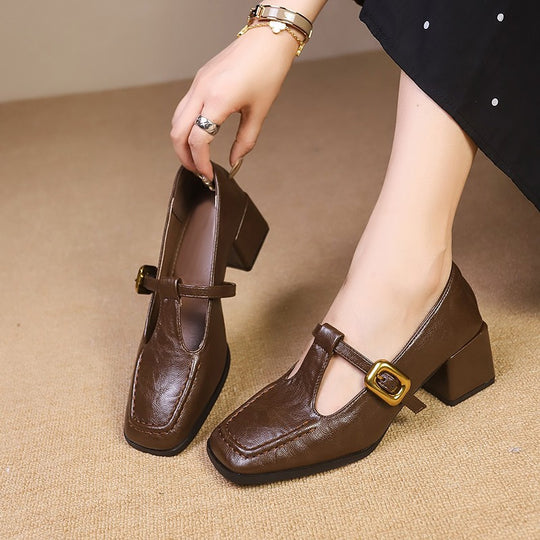 Damen Hochwertige Slingback-Pumps mit schickem Riemchen und quadratischer Zehenpartie R&B