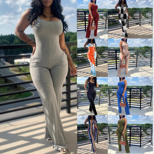 Damen Jumpsuit im modernen Streifenlook R&B