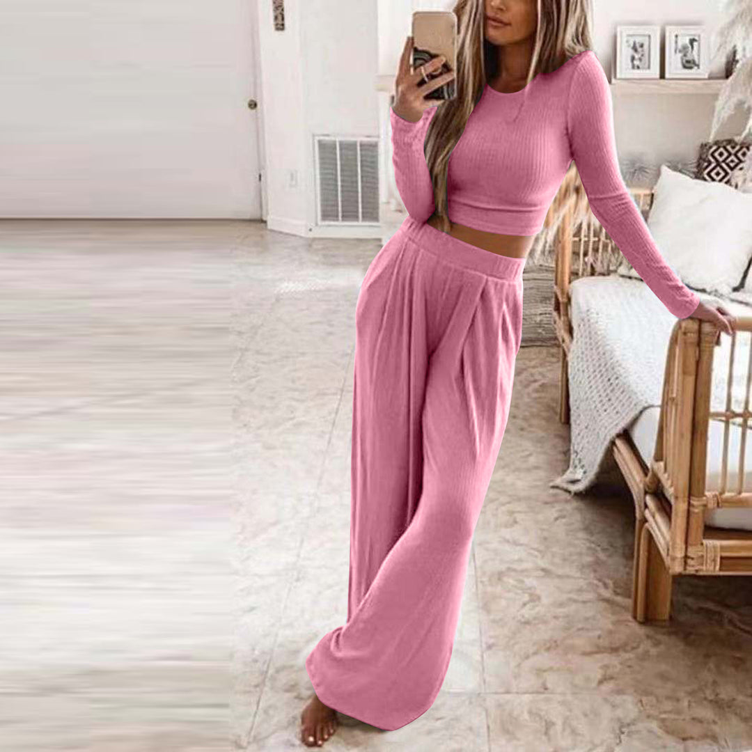 Damen elegante Freizeitanzug mit langen Ärmeln und weitem Schnitt R&B