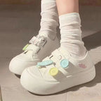 Damen Modische Plateau-Slipper mit verspielter Dekoration R&B