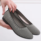 Damen Elegante Ballerinas aus atmungsaktivem Strickmaterial R&B