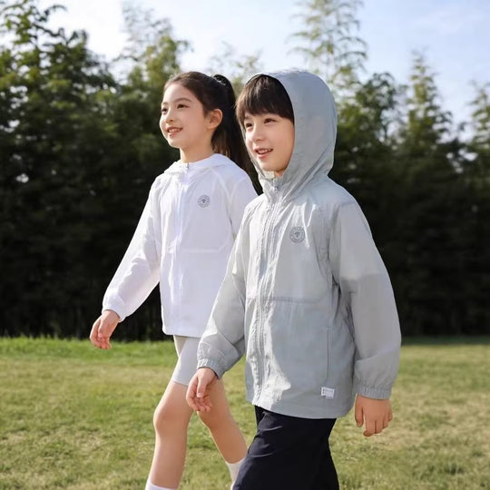 Unisex nan ultraleichte Kapuzen-Sommerjacke mit durchgehendem Reißverschluss und elastischen Bündchen  R&B