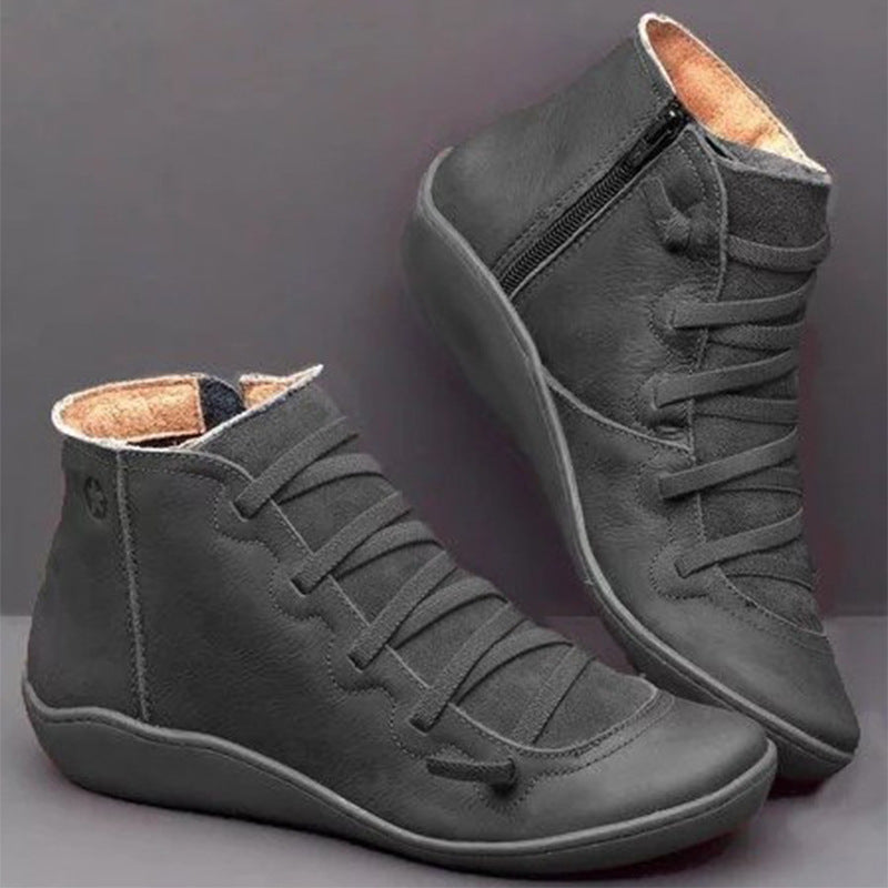 Damen Modische High-Top Sneakers mit robustem Profil und praktischem Reißverschluss EB