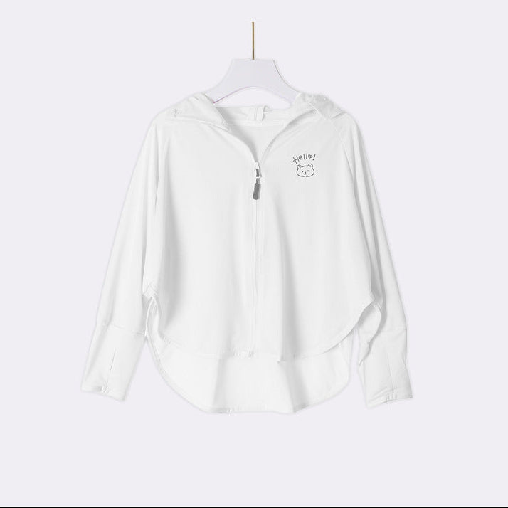 Mädchen leichte Sonnenjacke mit Kapuze R&B