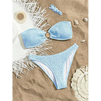 Damen Bandeau-Bikini mit raffiniertem Rüschendesign R&B