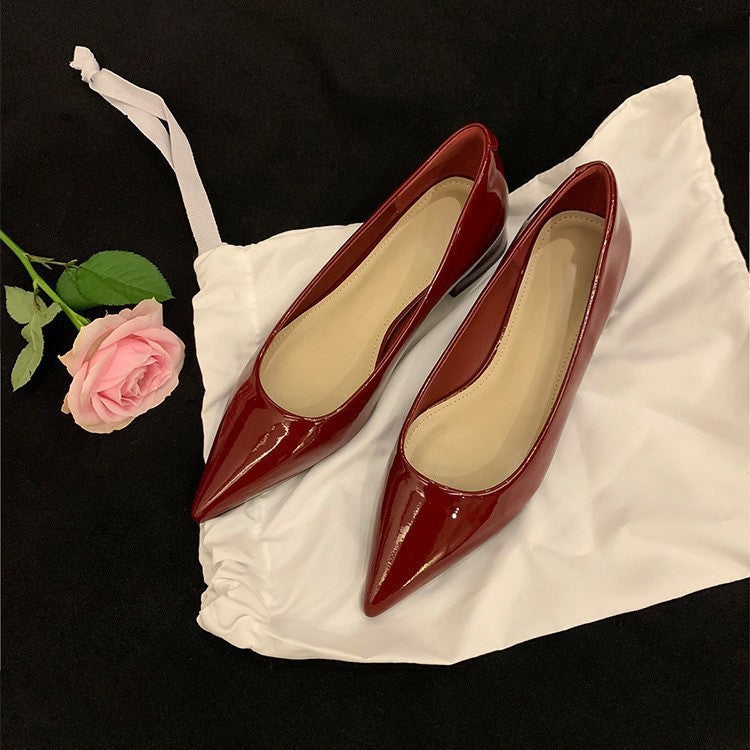 Damen elegante spitze Ballerinas aus hochwertigem Leder R&B