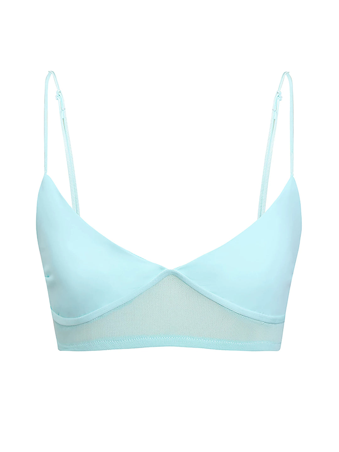 Damen nan bügelloser Soft-BH mit Mesh-Unterbrustband und verstellbaren Spaghettiträgern R&B