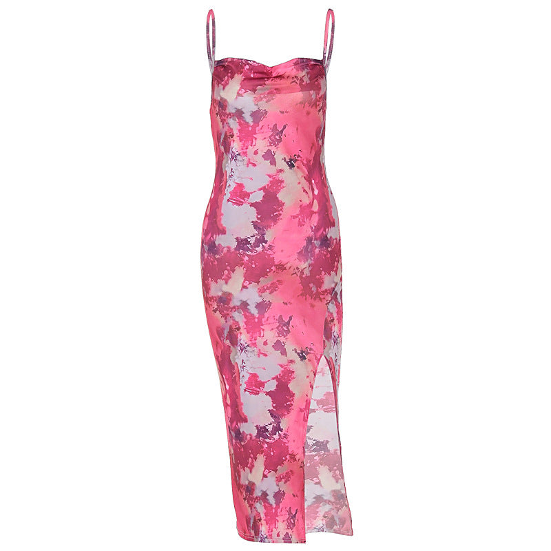 Damen Midi-Kleid mit asymmetrischem Saum und floralem Muster R&B