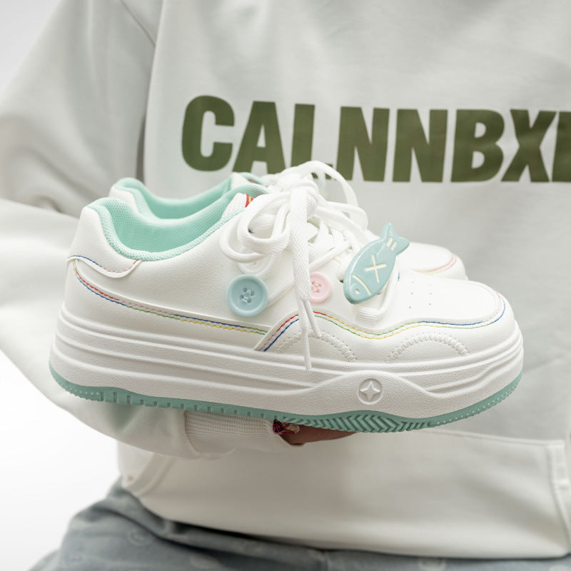 Damen Sneakers mit einzigartigem Fisch-Design und gepolstertem Komfort