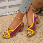 Damen Slingback-Pumps mit zeitgemäßem, farbenfrohem Design R&B