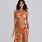 Damen Bandeau-Bikini-Set mit verspieltem Wickelrock R&B