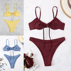 Damen Bikini-Set mit verstellbaren Trägern und raffinierten Rüschendetails