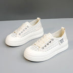 Damen modische Plateausneaker mit atmungsaktiver Mesh-Oberfläche und rutschfester Sohle R&B