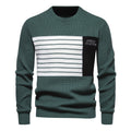 Herren Pullover mit modernem Strukturdesign und auffälligen Farbdetails