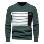 Herren Pullover mit modernem Strukturdesign und auffälligen Farbdetails