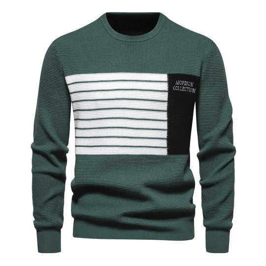 Herren Pullover mit modernem Strukturdesign und auffälligen Farbdetails R&B