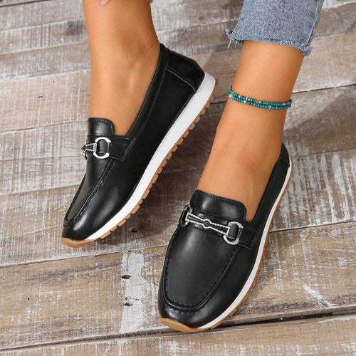 Damen Elegante Mokassins mit modischem Schnallen-Detail R&B