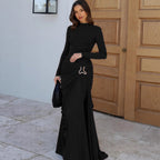 Damen Elegantes Kleid mit innovativem Design und kunstvollen Drapierungen R&B