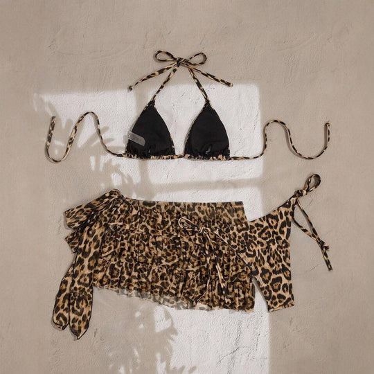 Damen Triangel-Bikini mit voluminösem Wickelrock R&B
