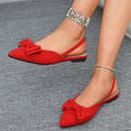 Damen Ballerinas mit stilvollem Schleifendetail und eleganter Spitze R&B