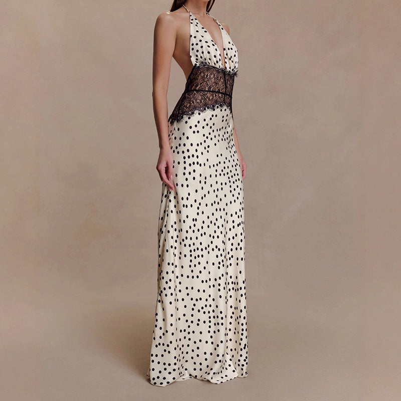 Damen Elegantes Abendkleid mit Spitzeneinsatz R&B