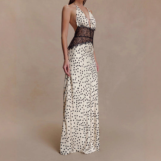 Damen Elegantes Abendkleid mit Spitzeneinsatz R&B