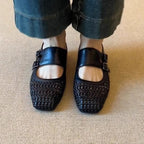 Damen modische Clogs mit dekorativen Schnallen und atmungsaktivem Netzdesign R&B