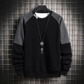 Herren modischer Sweatshirt mit Kontrastärmel Hedi-Mode