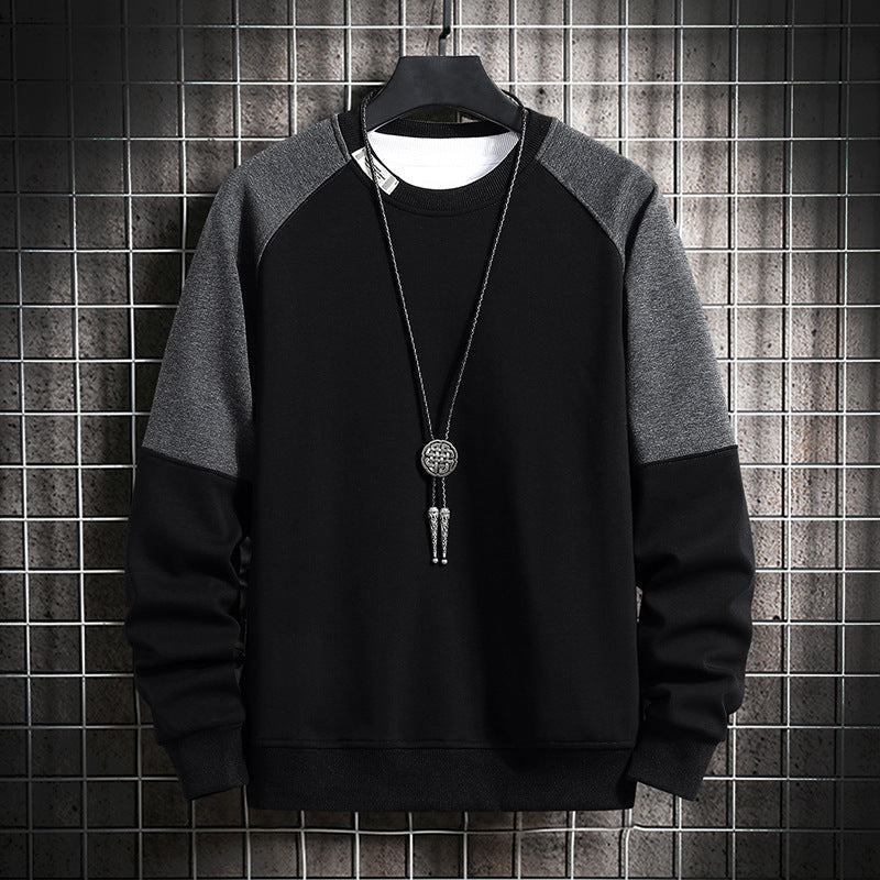 Herren modischer Sweatshirt mit Kontrastärmel Hedi-Mode