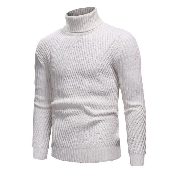 Herren Hochwertiger Rollkragenpullover im strukturierten Design R&B