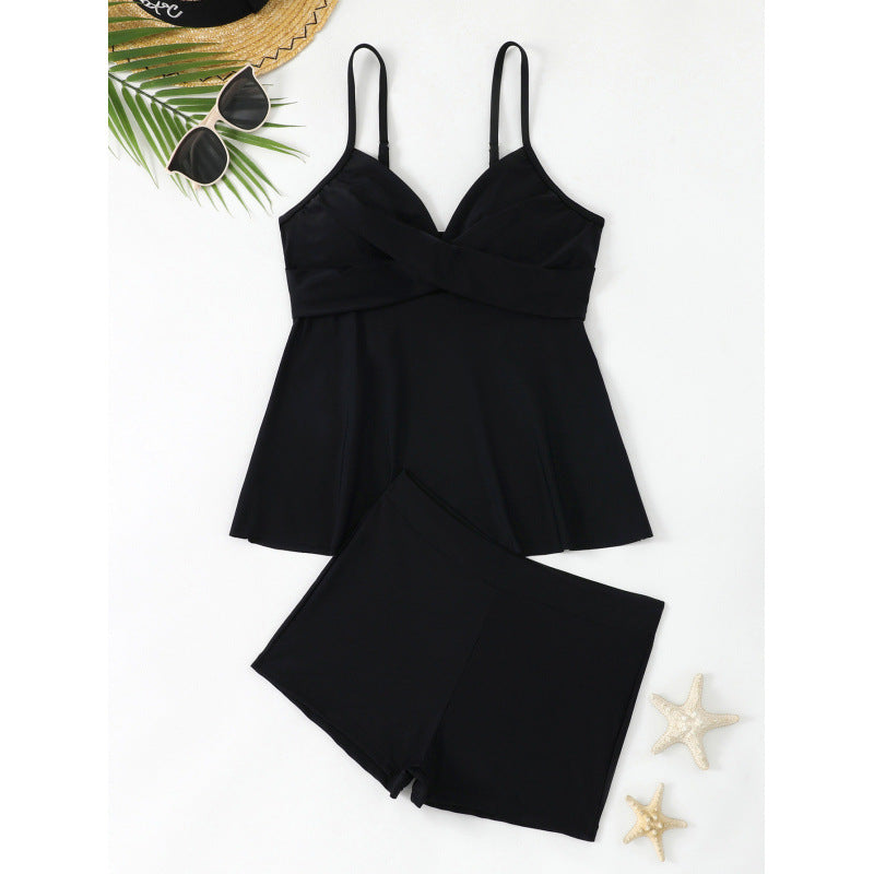 Damen Tankini-Set mit zauberhaften Punkten und modischem Schnitt R&B