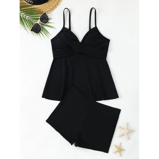 Damen Tankini-Set mit zauberhaften Punkten und modischem Schnitt R&B