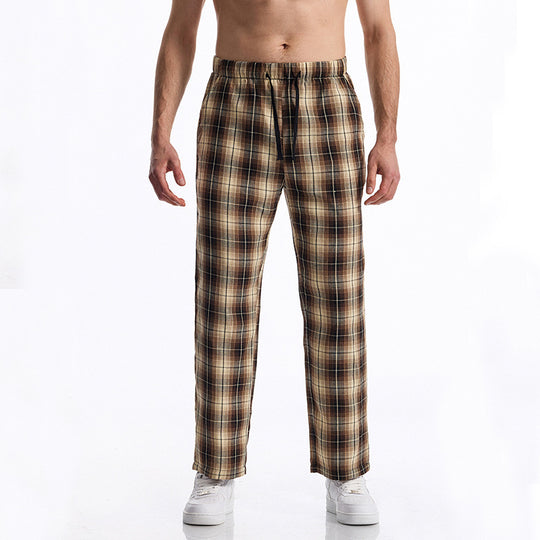 Herren bequeme Freizeithose mit Karomuster R&B